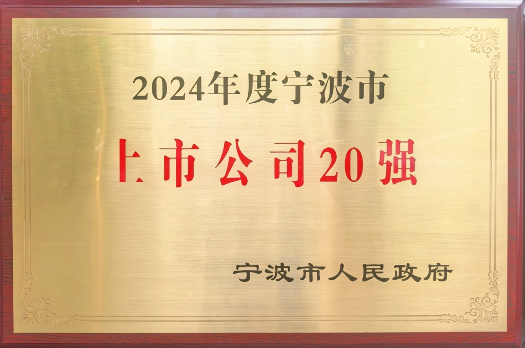 龙8头号玩家股份荣登“2024宁波上市公司20强”榜单